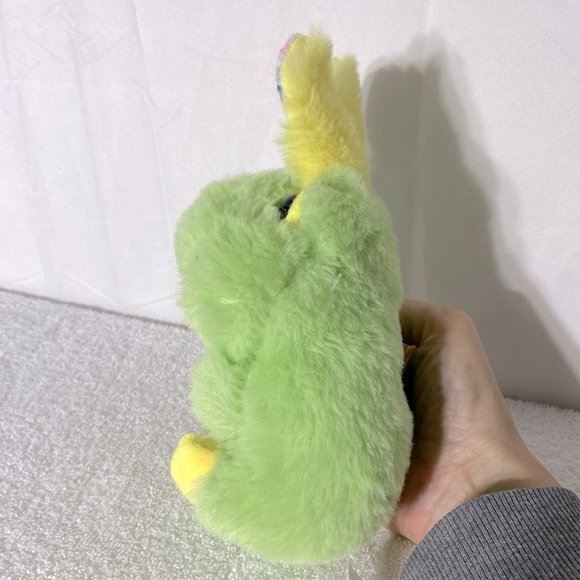 5/$35 Soft Green Frog with Floral Ears Stuffed Animal Plush Toy - Picture 2 of 9